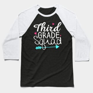 Third Grade Squad 3rd Teacher Student Team Back To School Baseball T-Shirt